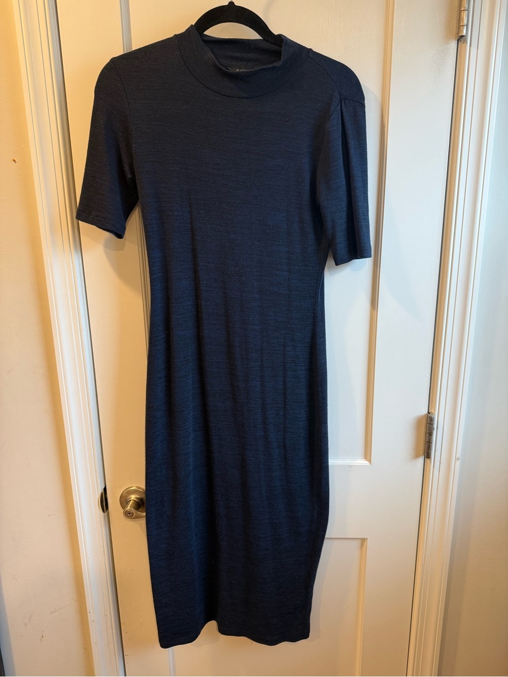 41 Hawthorn Navy Short-Sleeve Midi Knit Dress